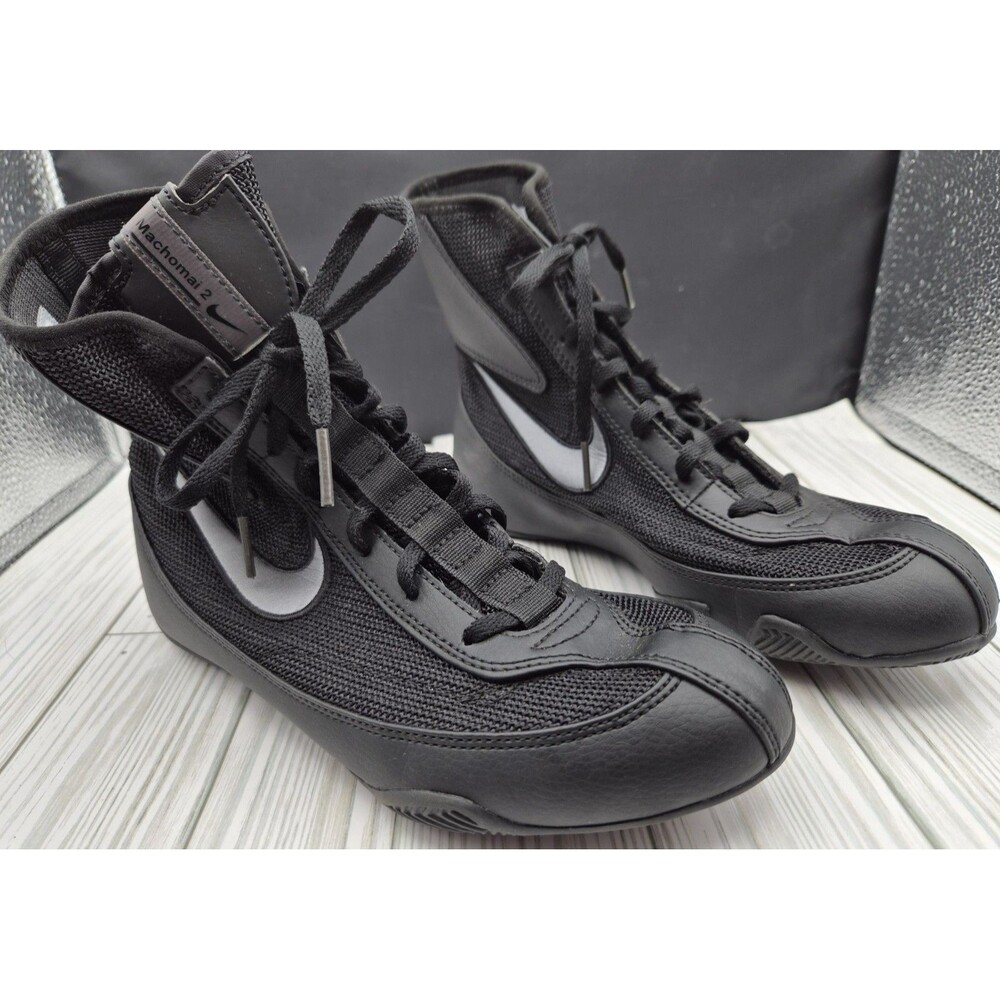 Nike Machomai 2 Boxing Shoes Men's Size 5 Training Sneakers Gray Black 321819-01